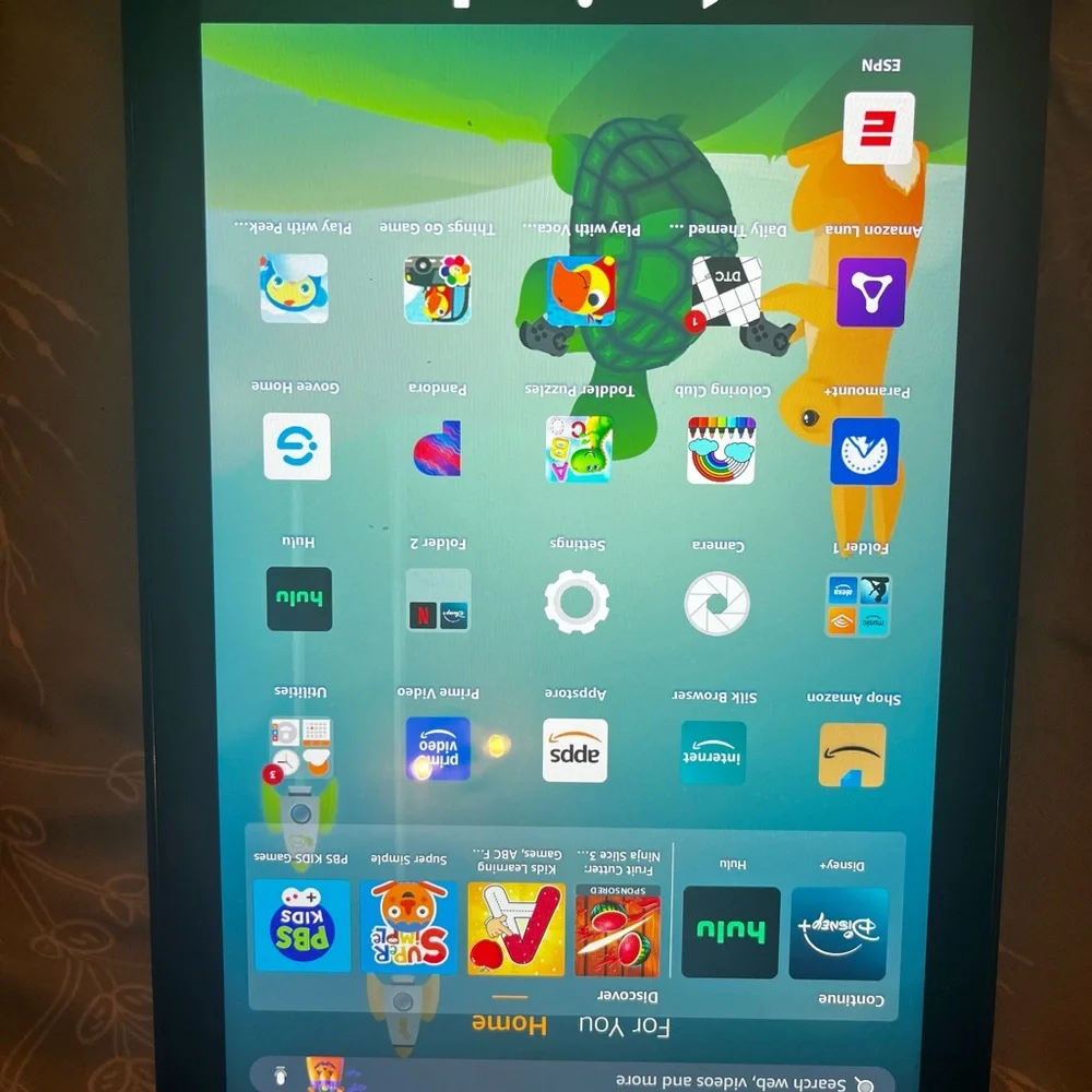 Blue Tablet with Protective Case